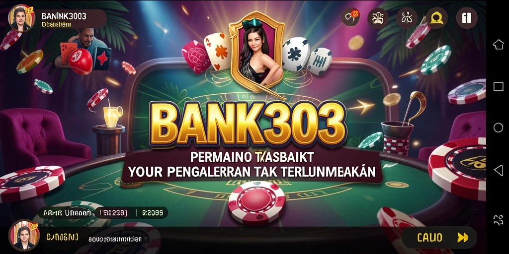 Tampilan menarik dari gameplay Kasino BANK303 yang seru.
