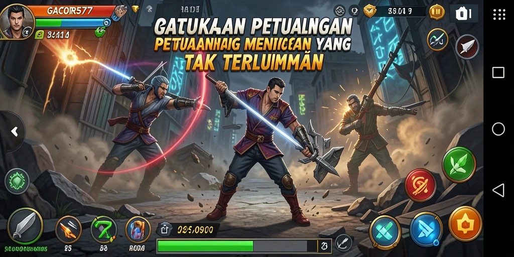 Tampilan menarik dari gameplay petualangan yang menegangkan di GACOR577.