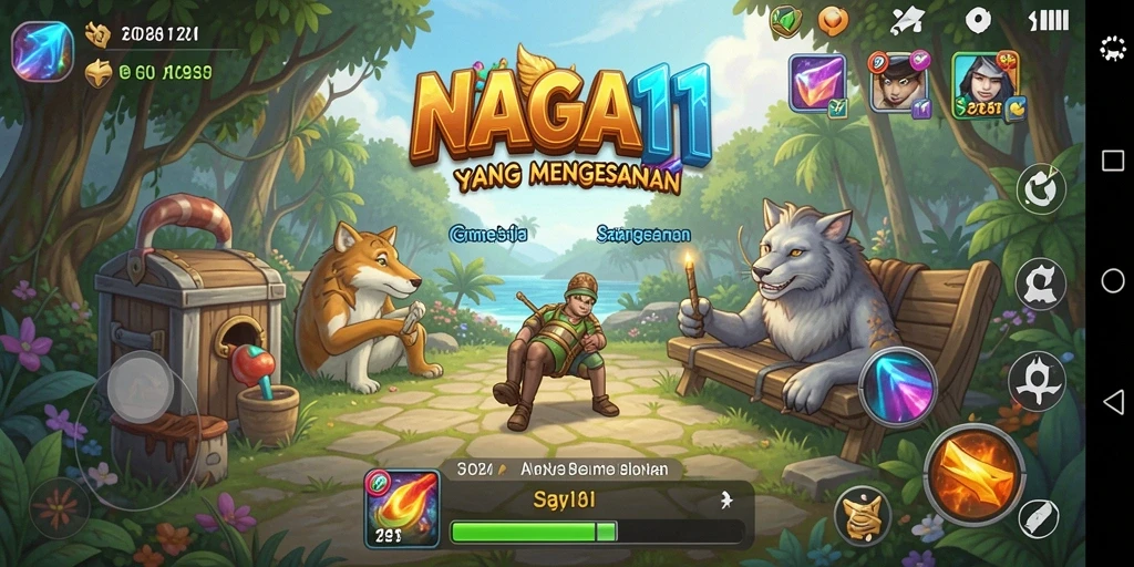 Screenshot NAGA11 menampilkan gameplay yang seru dan menenangkan.