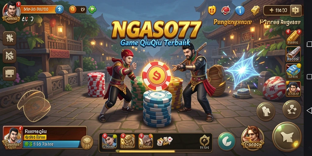 Screenshot menunjukkan gameplay seru dari QiuQiu di NGASO77.