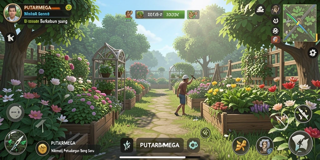 Tampilan gameplay yang seru dan dinamis di PUTARMEGA.