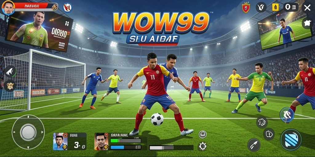 Tampilan seru dari gameplay WOW99 yang penuh aksi olahraga.